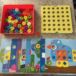 Color Matching Mosaic Peg Board