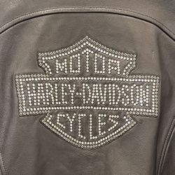 Genuine HARLEY-DAVIDSON Black Leather Women’s Jacket XL