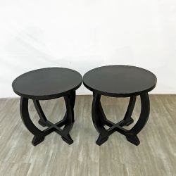 ( Delivery Available ) Walker Zabriskie Bow Leg Side Table Set of 2