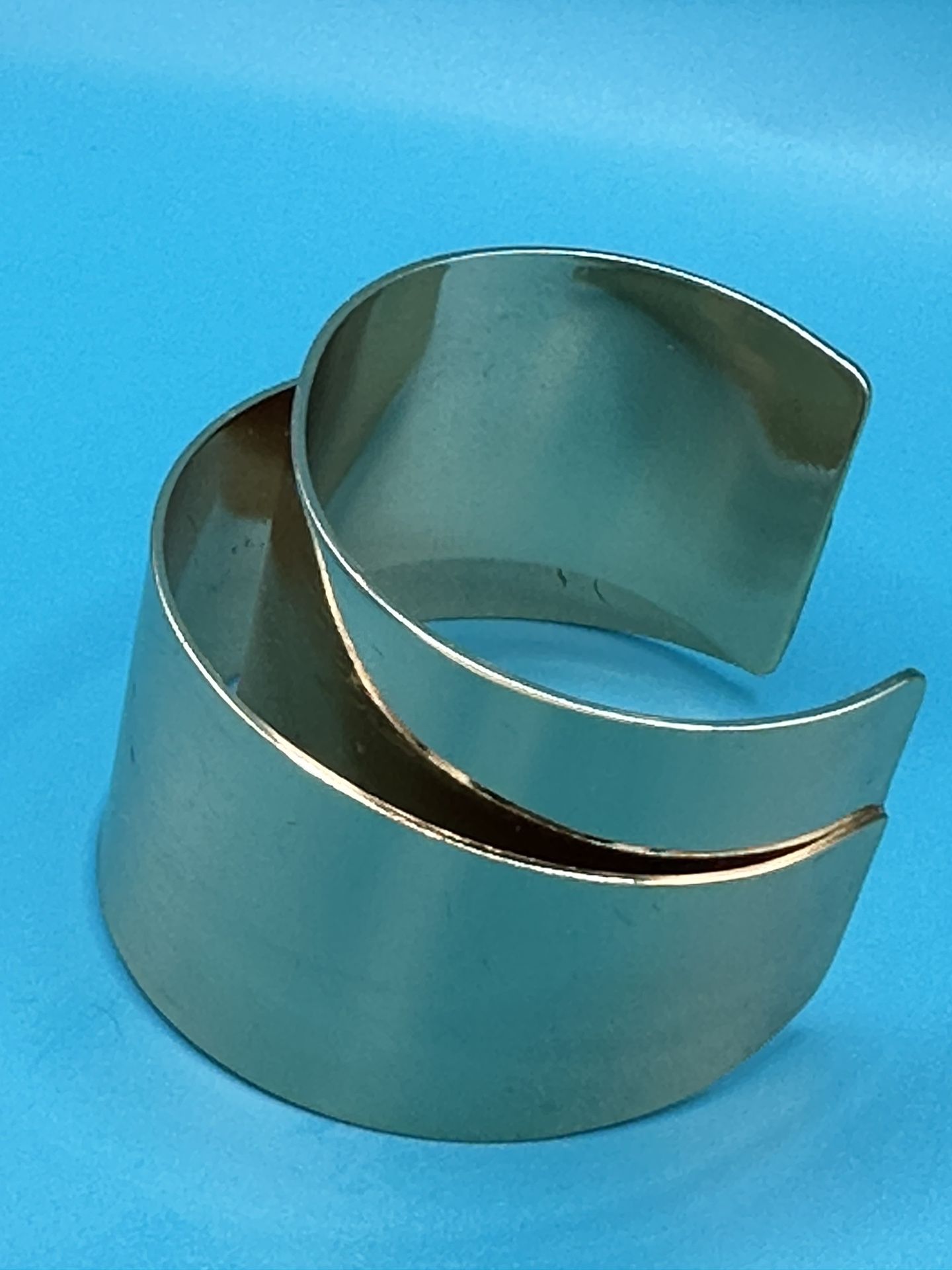 Sugarfix Gold Tone Double Cuff Bracelet 6 1/2” With 1 3/4” Opening Wonderful Condition Statement Bracelet