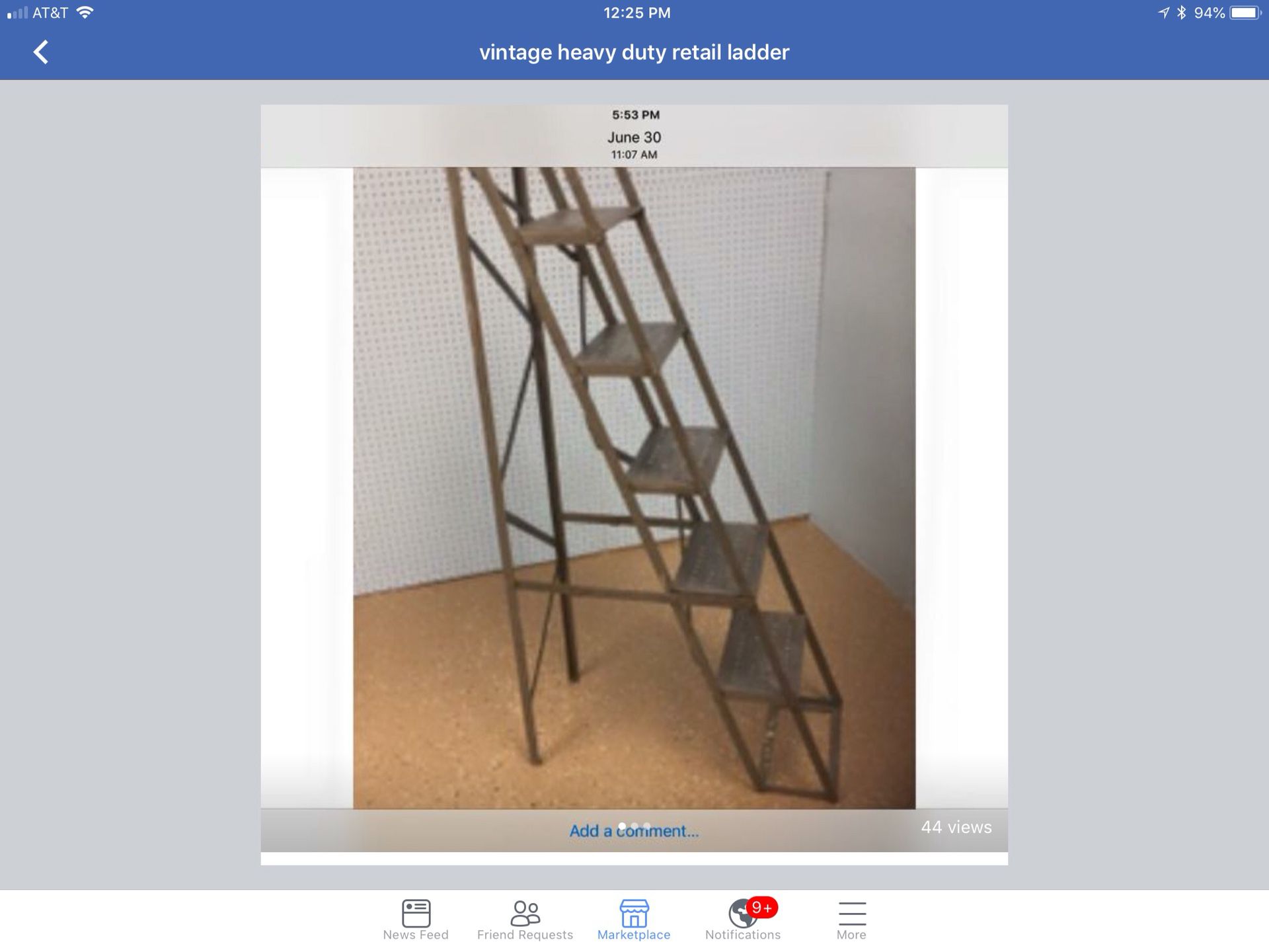 Vintage heavy metal display ladder great home decor item
