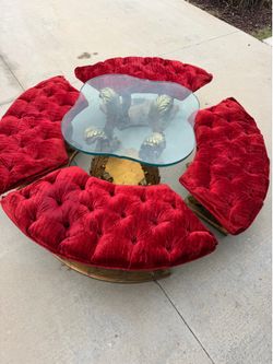 Vintage 1920’s table & benches / Vanity