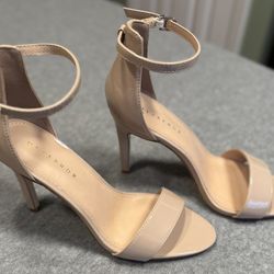 Nude Ankle Strap High Heels  size 8.5 or 9
