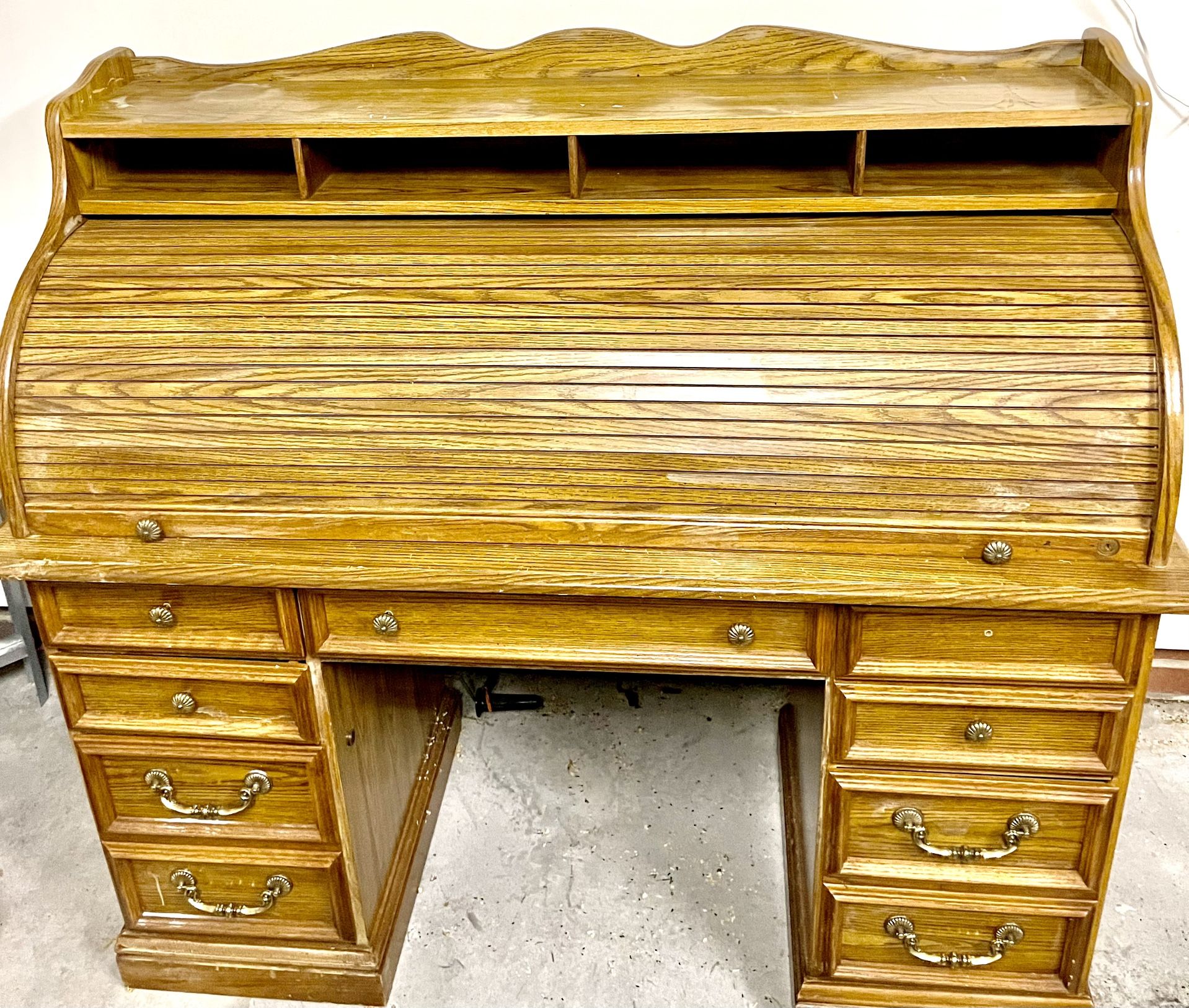 Rare, Antique , Multifunctional, Covered, Wood Desk