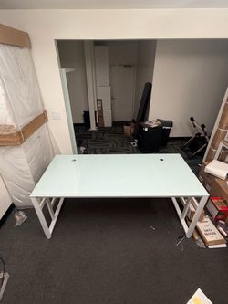 2519  Glass-top desk  Size 71×31W×29H