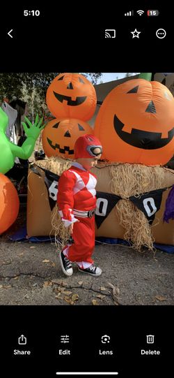 3-4T Red Power ranger Costume With Muscles