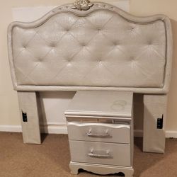 Princess headboard and nightstand 