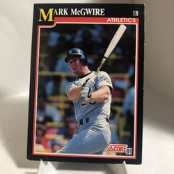 1991 Score Mark McGwire Oakland Athletics Card #324