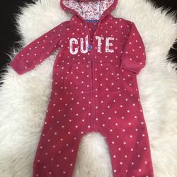 Baby Girl Fleece Pj Onesies