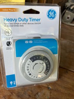 GE Heavy Duty Indoor Plug-In Timer