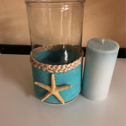 Candle Holder With She’lls And Candle 