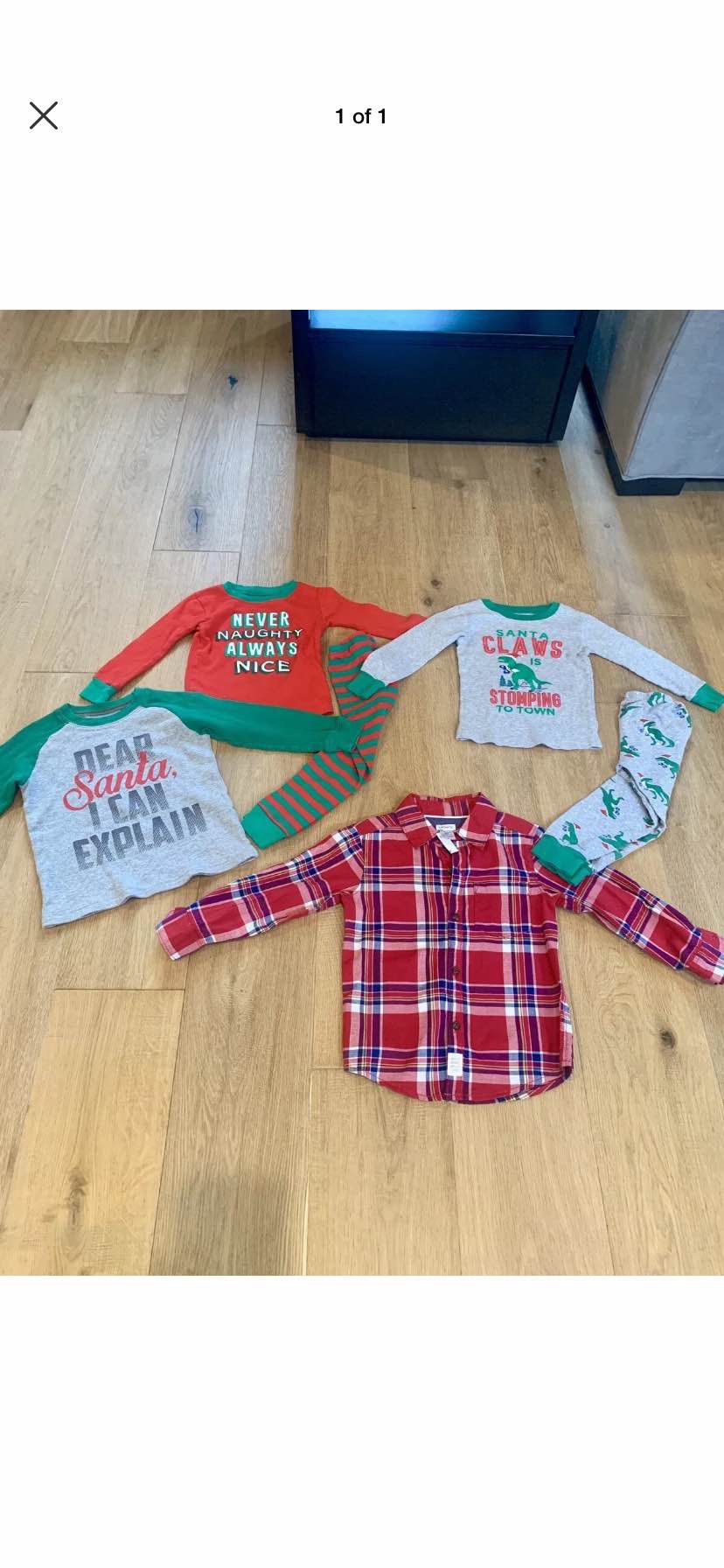 Toddler Boy Christmas Clothes and Pajamas Size 3
