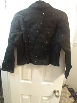 Black Rhinstone Studed Jacket and Jean set
