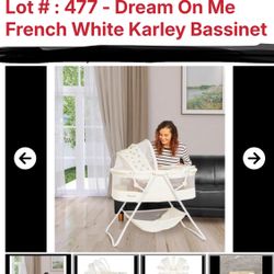 NEW IN BOX BEAUTIFUL KARLEY BABY BASSINET BY DOM