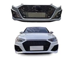 For 2020 2021 2022 Audi A4 Upgrade to RS4 Style Front Bumper Body Kit W/ Grille