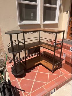 Three shelf desk