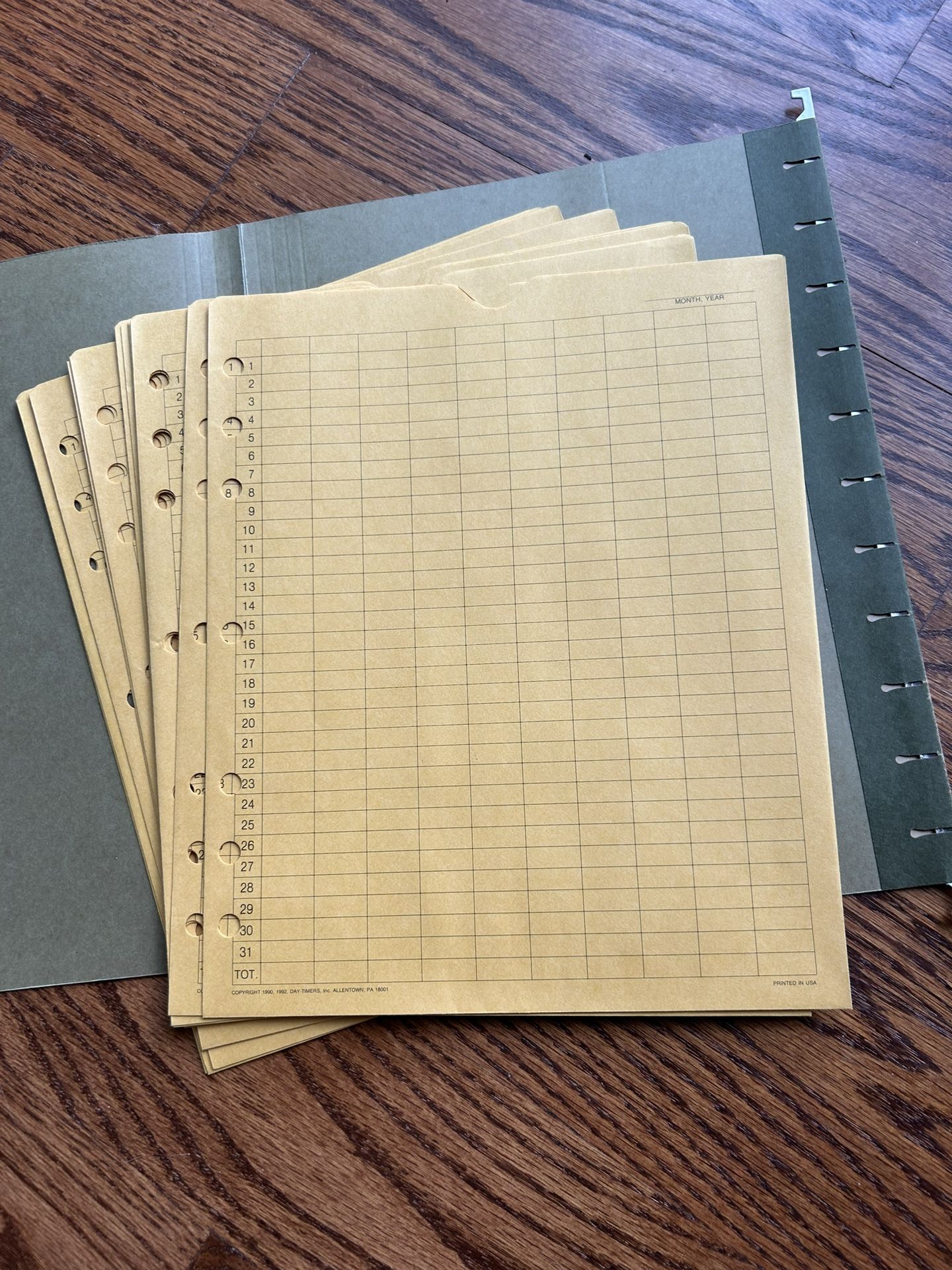 Day – Timer Receipt Envelopes Item 94148FOLIO Loose Leaf Size Set Of 12, 8.5“ X 11“