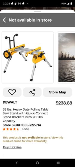 DEWALT Heavy Duty Rolling Table Saw Stand
