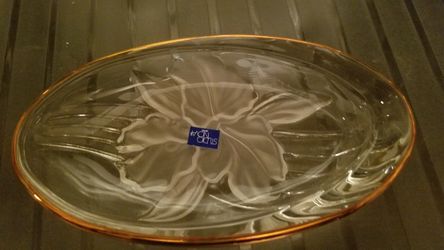 Brand new in box Crystal jewelry plate