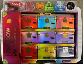 NEW Rainbow High Mini Accessories Studio Shoes 27 + 6 FULL CASE BOX