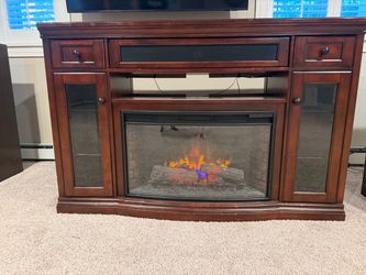 Brown color ,remote included and mini fridge