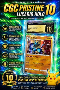 CGC PRISTINE 10 LUCARIO