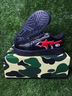 BAPE Bapesta Low-Top Sneakers Black Patent
