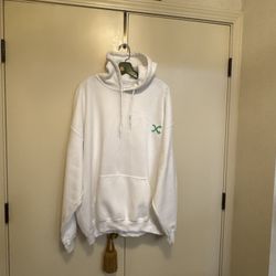 Hoodie White  2XL By Gildan poly Cotton Blend 54” x 26 