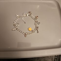 Silver Plated Charm Bracelet 