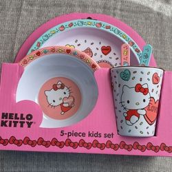 Hello Kitty 5 Piece Dinnerware Kids Set