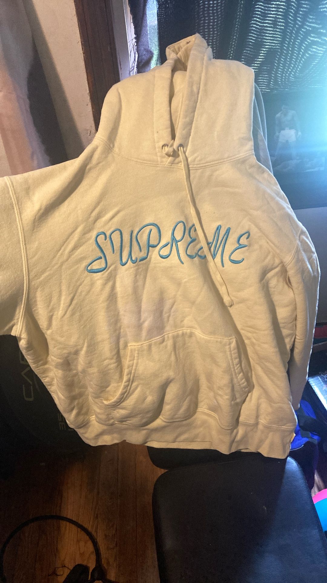 Supreme Hoodie Yellow M