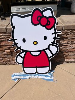 Hello Kitty life size wood display 4ft by 3ft