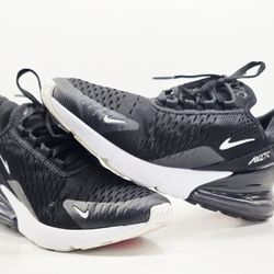 Nike Air Max 270 Running Shoes Black/White Kids Size 6Y US (943345-001)