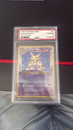1:1 UA PSA 10 Alakazam Holo 1st Edition Base Set Pokemon Card