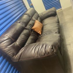Comfortable Leather Couch (free delivery)