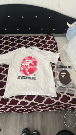 BAPE Red & Pink Ape Head T-Shirt
