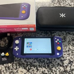Nintendo Switch W/ Nitro Deck Gamecube Style Controller, hard case & charger