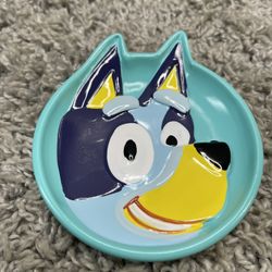 Bluey Soap Dish Face Small Resin Trinket Tray Home Bathroom Decor Blue New