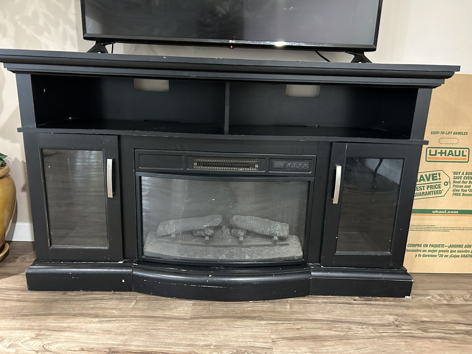 TV Stand With Electric Fire