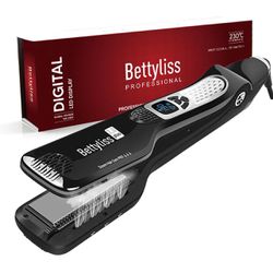 New In Box - Steam Flat Iron Hair Straightener - Professional Hair Straightening Irons for Smooth and Frizz-Free Results (Black)