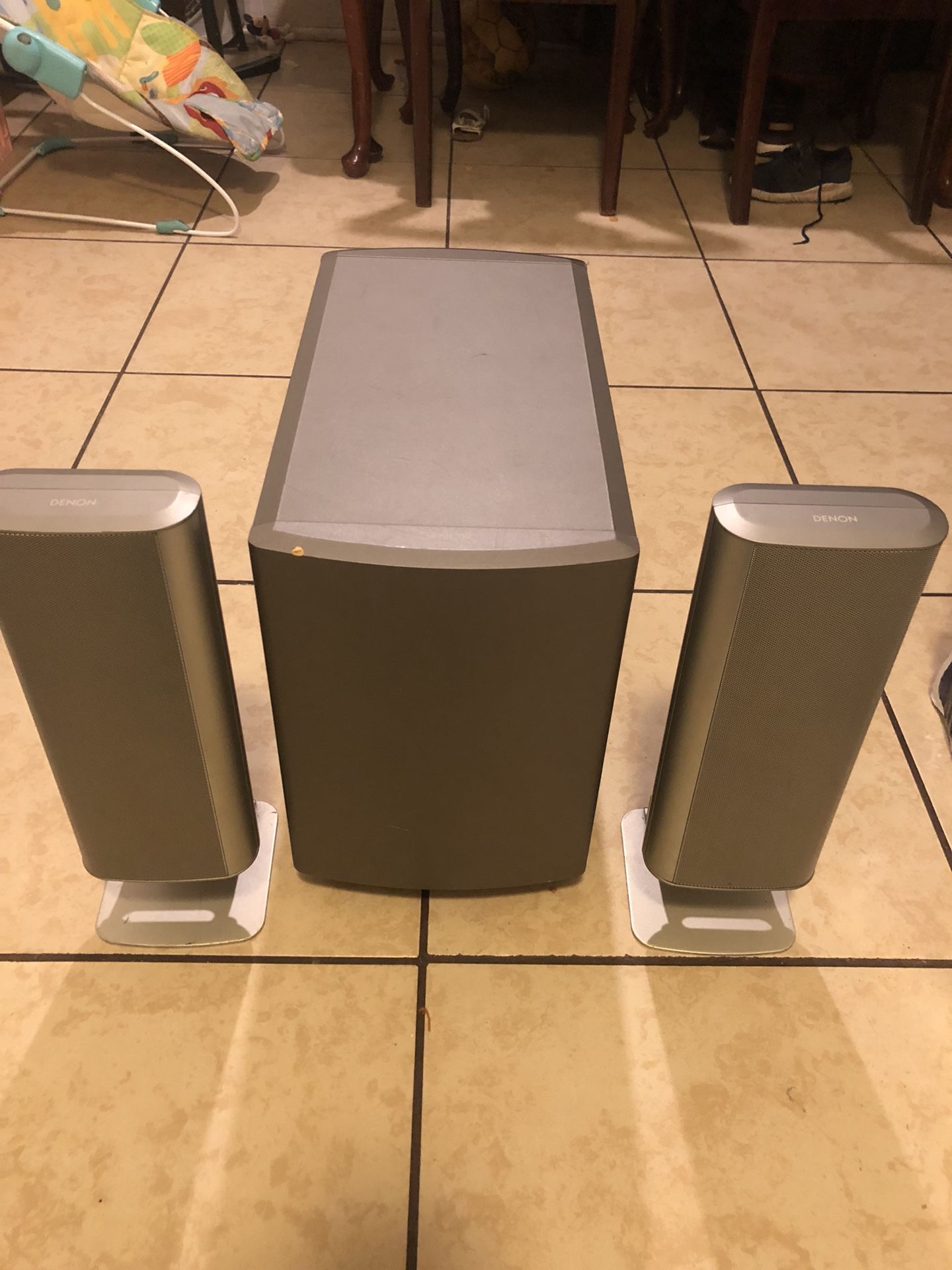 DENON DSW-S301 subwoofer and 2x speaker🔊