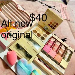 $40 For All  Blushes, Brushes, Lashes Liquid, Lipstick Eye Shadows Puffs Beauty Blender And Highlighter