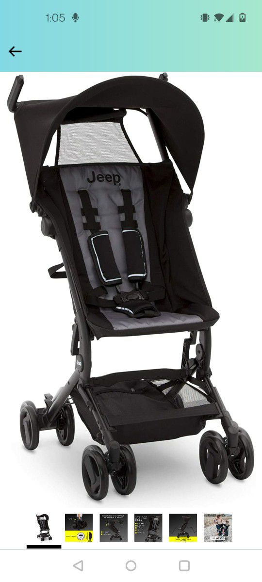 Jeep Clutch Plus Travel Stroller With Reclining Seat By Delta Children Black And Gray