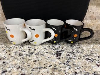 Set of 4 Halloween Ceramic Mugs