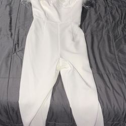 White strapless jumpsuit 
