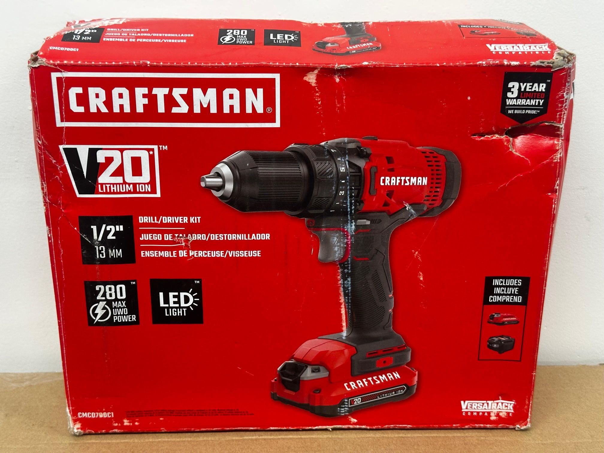 CRAFTSMAN V20 20-volt Max 1/2-in Keyless Cordless Drill 1 -Batteries Included