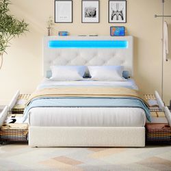 Twin Size Bed Frame with storage
