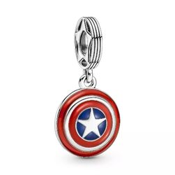 Captain America Shield Charm Fits Pandora Bracelet