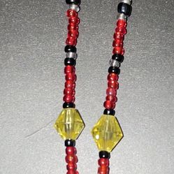 28 Inches. Slip On Style No Clasp. Not -A Stretch Elastic Style. Glass Material