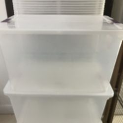 Sterilite 66qt Latch clear view plastic storage container